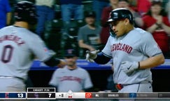 Josh Naylor crushes his second home run of the night, extending the Guardians' lead over the Rockies